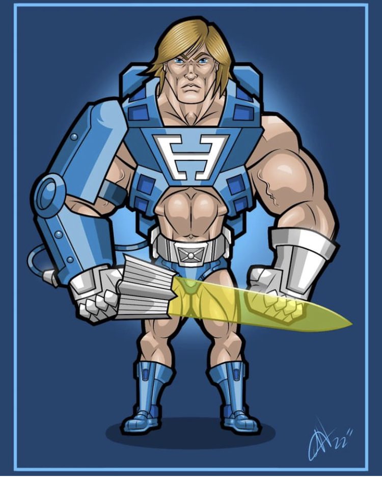 MOTUdrawing's tweet photo. 💥Laser Power He-Man ⚔️

For Week 142 of the #motudrawingchallenge  January 2022

New Entry from @nathstones 

As well as Art by 

@batbomb82 

@LetsJustBeFoes VS Strongarm &amp; Rattlor 

And @luiskarnov on Instagram 

#mastersoftheuniverse #heman #laserpowerheman https://t.co/lRDGC8cMuz