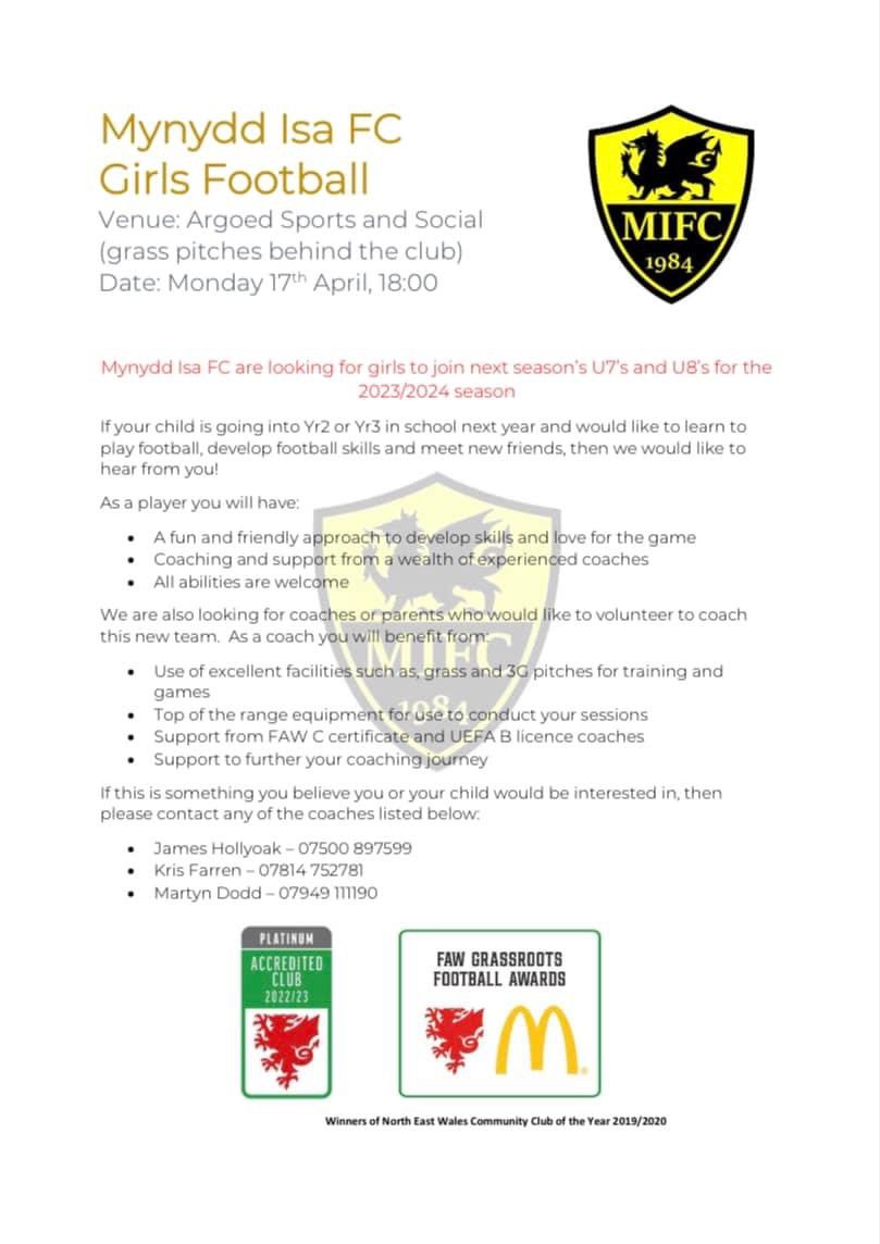 Not long now until our first training session for the news girls team. Please feel free to come along and try it out. It’s a great opportunity to have fun, make new friends and learn new skills. All sessions this month are FOC.