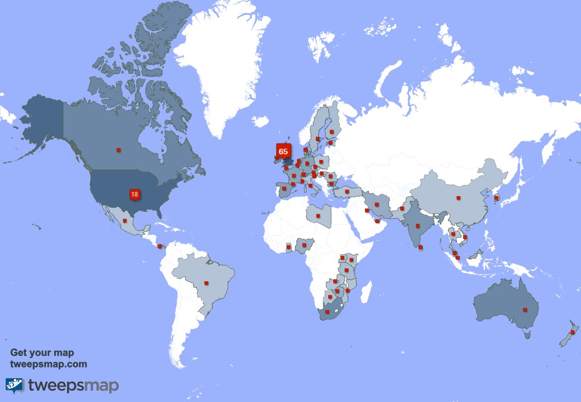 I have 3 new followers from Canada 🇨🇦, and more last week. See tweepsmap.com/!DerekArden
