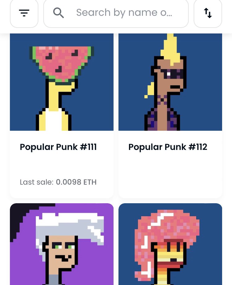 SamSageWize's tweet photo. Almost 1 1/2 years ago I created the @popularpunksnft  Aug 2021 and learned from it! Seeing this type of art have a impact now after so long is pretty dope🙏🏼✅

It never sold out and got into making music NFT right after!

I’m going to lower the prices to basically free for the last 300 that still belong to me! 

No promise that I would do something with these in the future, for now it’s just art 🖼