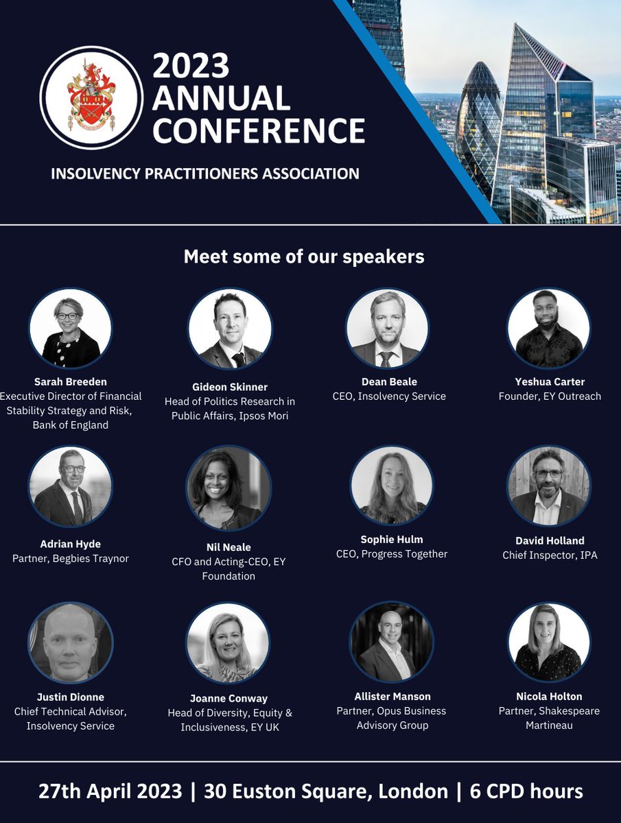 IPAssociation's tweet photo. Book your place here: https://t.co/p114o43TcH 
Thank you to event sponsors @ManoletePLC, @MarshGlobal and @Docusoft.
#corporateinsolvency #personalinsolvency #turnaround #restructuring #insolvencylaw #Fraud #AML #antimoneylaundering https://t.co/9eChVgVscb