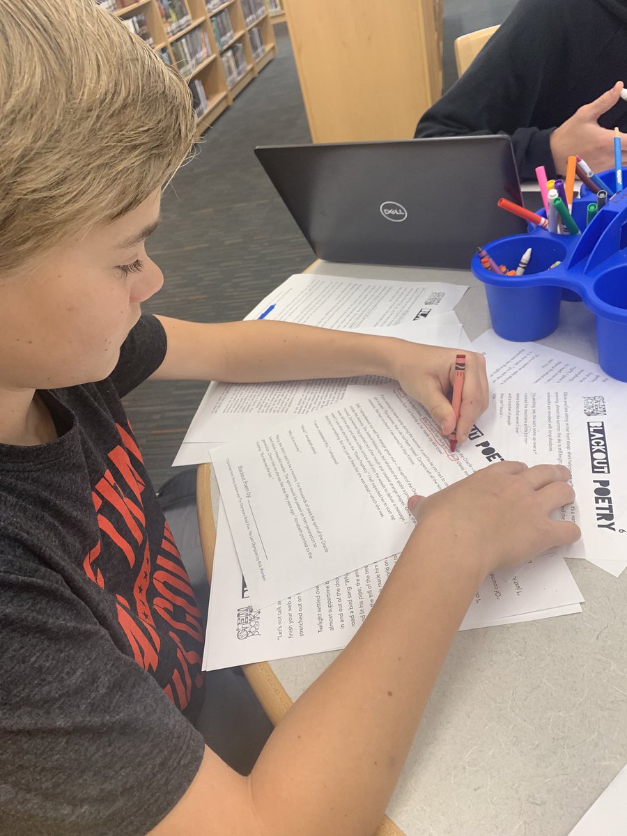 humansofbcms's tweet photo. Ms. Owen, our wonderful librarian, created this fun poetry station workshop for #NationalPoetryMonth @ltisdschools @carlmc https://t.co/HLlLArL3xJ