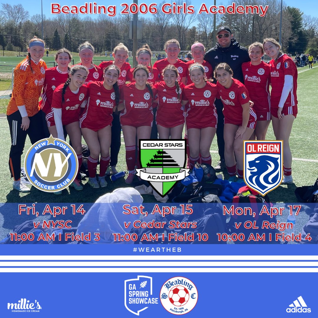 Good luck to our 2008, 2007, and 2006 Girls Academy teams as they travel down to Greensboro, NC for the GA Spring Showcase 🌺⚽️ Over 250+ college coaches and USYNT scouts signed up to be in attendance 👏🏼 #GARising #WearTheB <a href="/GAcademyLeague/">Girls Academy</a> <a href="/USYNT/">U.S. Soccer YNT</a> <a href="/CoachGallimore/">Lesle Gallimore (she/her)</a>