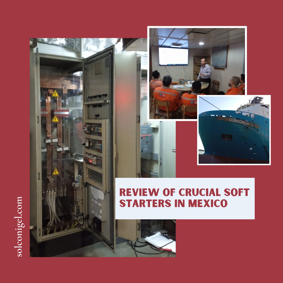 solcon_ind's tweet photo. Solcon-IGEL's Partner in Mexico, Makrodim, Conducts Review and Training Visit for Crucial Low Voltage Soft Starters on Ship Concordia.
https://t.co/8mEhC7t3fQ
https://t.co/x685aeQ6OV
#softstarter #marineindustry #lowvoltage #motorcontrol https://t.co/gLAYZgjaKG