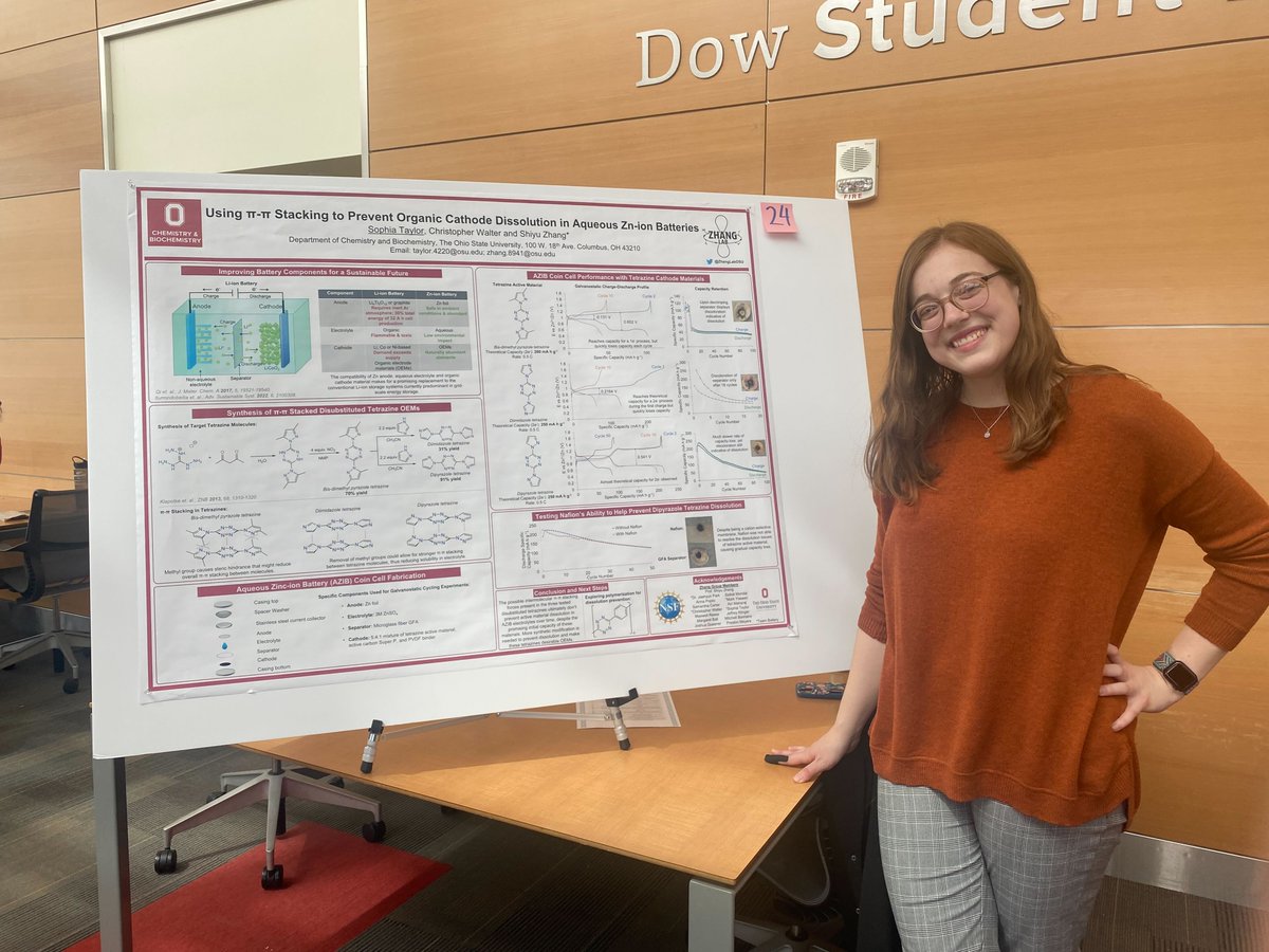 During last week's FOCUS (Females of Chemistry Uniting Scientists) Research Symposium, two Zhang lab members presented posters on their research. Great job, Max and Sophie!