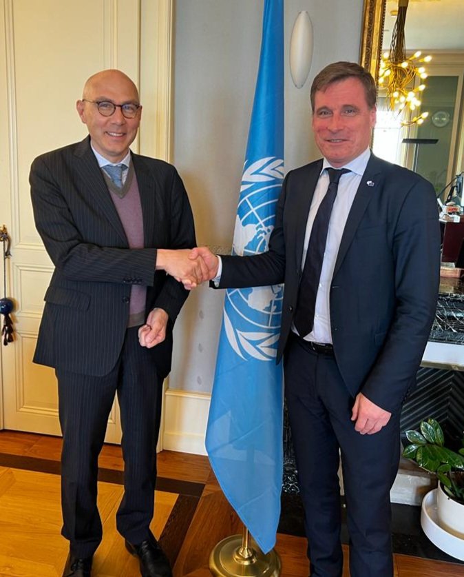 The UN High Commissioner for Human Rights @volker_turk plays a crucial role in promoting and protecting human rights around the world. Thank you for the cordial exchange. Looking forward to welcoming you in Brussels soon. #StandUp4HumanRights @UNHumanRights