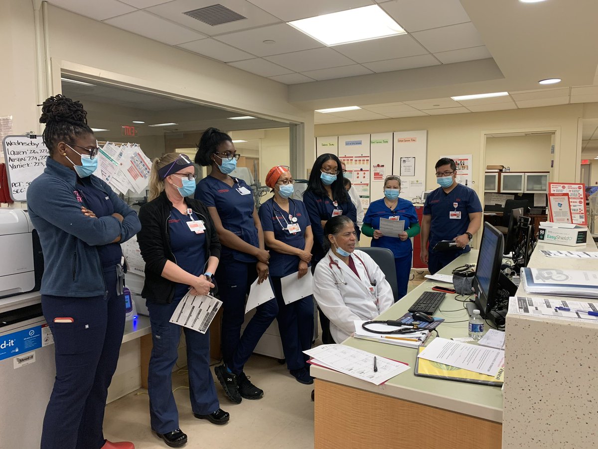 DrNurseCDemo's tweet photo. Continuous learning is key to success! Look at the #NYPHVH ICU learning from our amazing intensivist &amp; huddling at their vis board! @NurseJacksonHVH @MarinSkariah https://t.co/aKQ17uvEAD