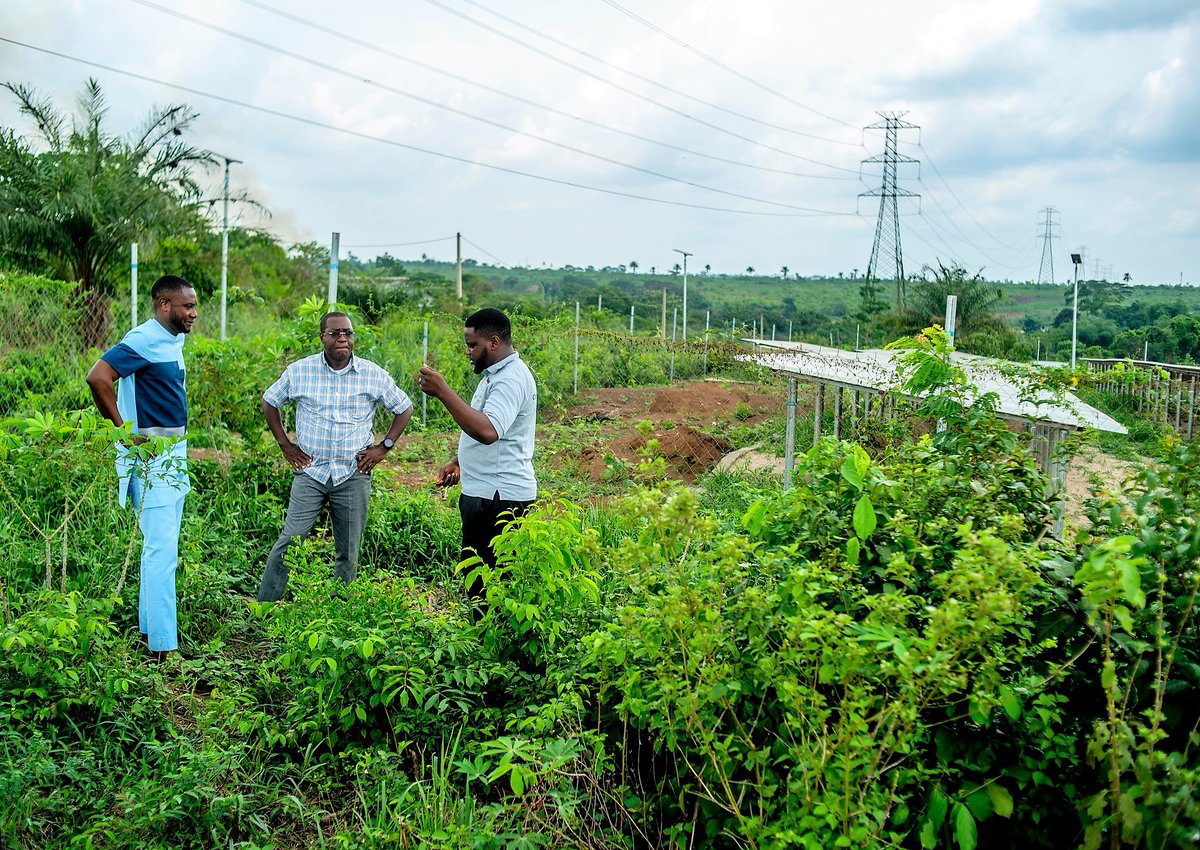 Solidaridad_wa's tweet photo. To provide over 1,300 fish farmers in Eriwe, Nigeria, with #cleanenergy, a solar energy system has been installed by @idipronline under #ADPN funded by Danida Market Development Partnerships. Isaac Gyamfi, the Regional Director of @Solidaridad_wa, was at the site during his visit https://t.co/3VNbwYZqy0