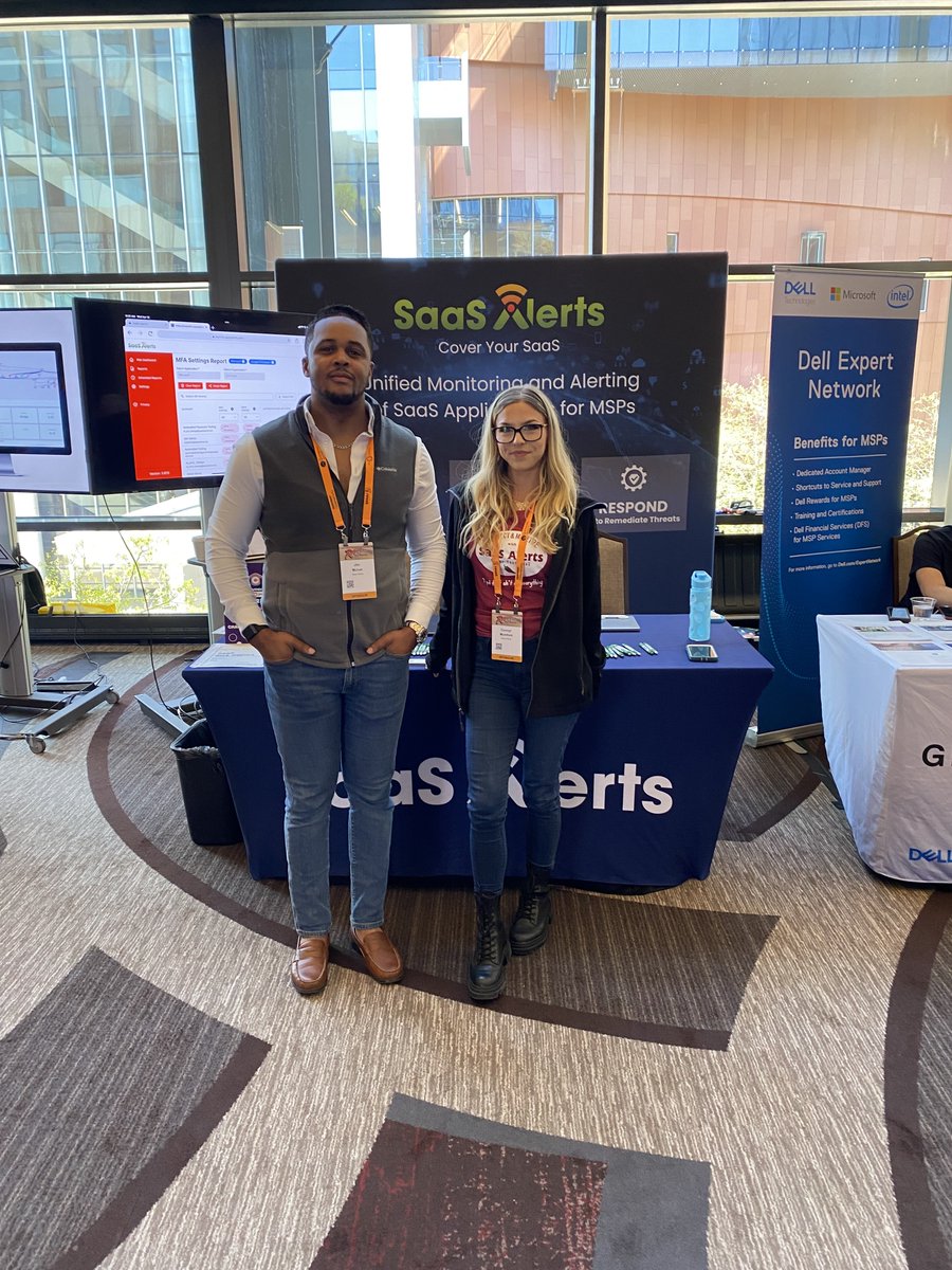 SaasAlerts's tweet photo. We are having a great time seeing Partners and friends at #tmtbootcamp in Nashville! #robinrobins #msp #coveryoursaas #cybersecurity #saassecurity https://t.co/BdRoF5oQBT