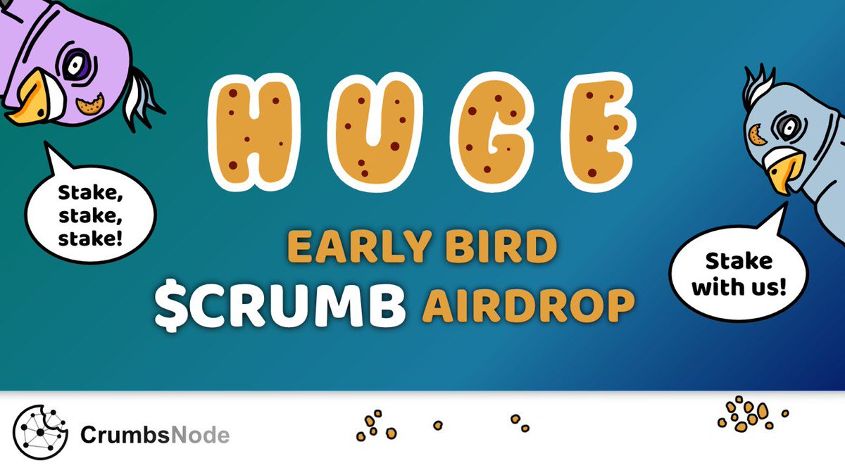 RadorablesNFT's tweet photo. 🚨CRUMBSNODE GIVEAWAY🚨

Attention #XRD Fam: Don't miss the chance to get HUGE specials by staking on our CrumbsNode 🍪

All info: https://t.co/n1IDIdYvRG

We give away:
🥇 1x @AbandonedScorps
🥈 4x 100 $XRD
🥉 5x 10,000 $CRUMB

To win:
☑️💙 &amp; RT the post
☑️ Tag 3 friends

48 h⏰ https://t.co/st0fYRqkhb