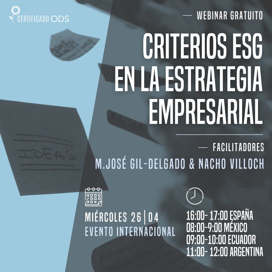 📆 Miércoles 26 abril⁣ _ Evento Internacional
🕓 16:00- 17:00 España⁣
🕗 08:00-9:00 México⁣
🕘 09:00-10:00 Ecuador⁣
🕚 11:00- 12:00 Argentina⁣
⁣
👉 Plazas limitadas 🚨⁣
Únete al webinar en el 🔗 👉 lnkd.in/dfxu9GX7