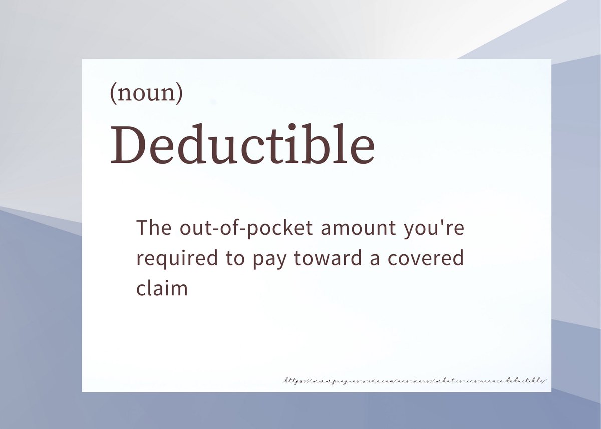 Willard_Ins's tweet photo. We are here to help you understand insurance terminology! 

A deductible is the amount of money you spend out of pocket on a covered loss💵

#WillardInsurance #deductible #terms #advisor #hereforyou https://t.co/Eu74ucZNqJ