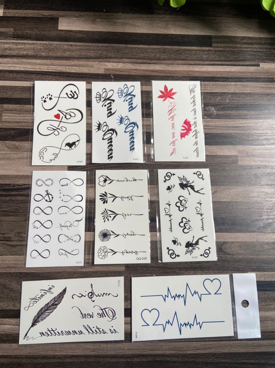 WendyMercy4's tweet photo. Get your temporary and semi permanent tattoo sticker at an affordable price
Location: Lagos but distance isn't a barrier
https://t.co/Sve3C2ukXN https://t.co/LcmDIJPSPk