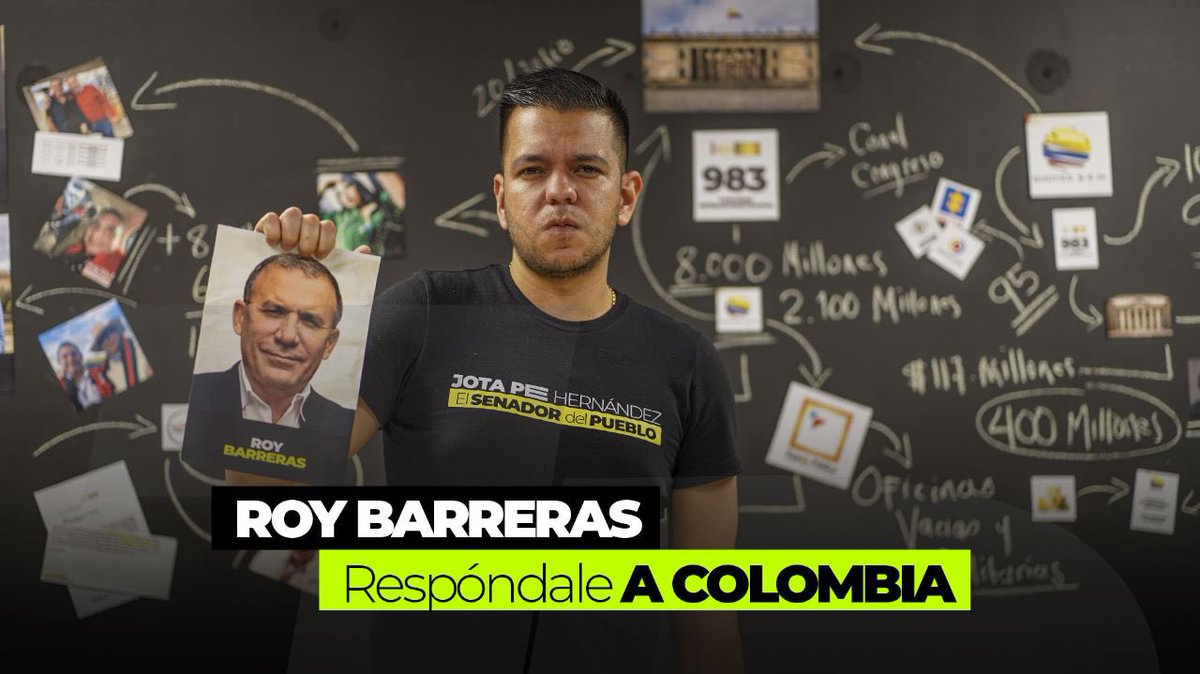 🔴ATENCIÓN! OTRA OLLA PODRIDA EN EL CONGRESO!
- 4 Mil millones de pesos de los colombianos entregados a la hija del gran amigo de ROY BARRERAS a través de la empresa ESPEJO PÚBLICO! Presunto millonario ROBO SALARIAL en 95 contratos de DICITEC 
Vea Video ➡️ facebook.com/JotaPeHernande…
