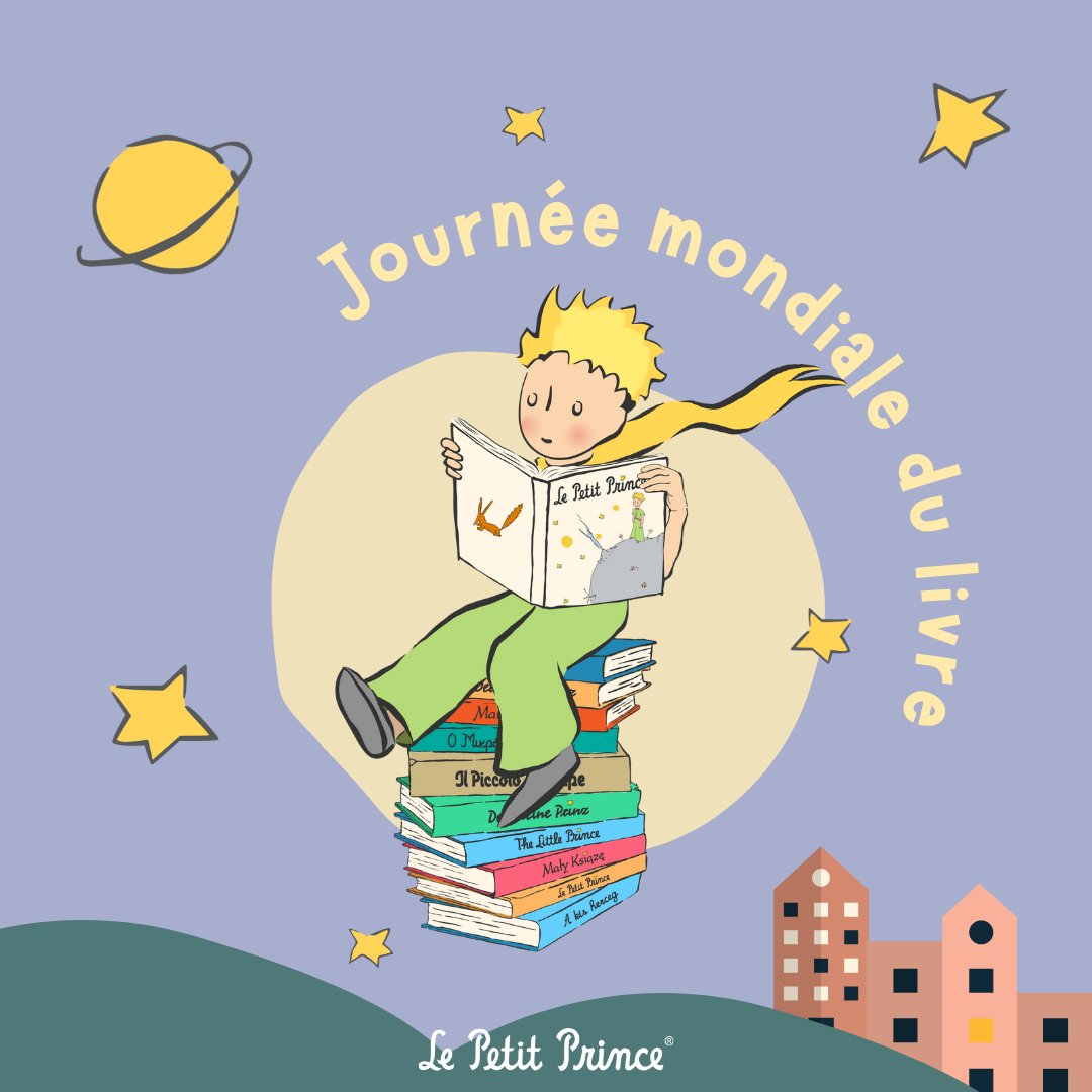 C'est la Journée Mondiale du Livre ! 📚 

Le Petit Prince, traduit en plus de 500 langues, est le 2e livre le plus traduit au monde 🌍

Profitez de cette journée pour replonger dans son histoire fascinante et la partager autour de vous ! 👑
  
#lepetitprince #thelittleprince