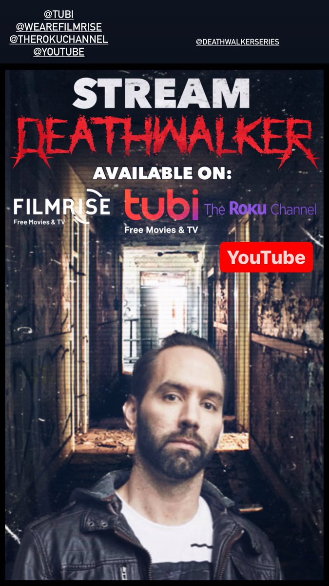 NickGroff_'s tweet photo. Stream DEATH WALKER in US on @Tubi @YouTube @TheRokuChannel @filmrisetv @SamsungTV #deathwalker #nickgroff https://t.co/DPytm4MoOU