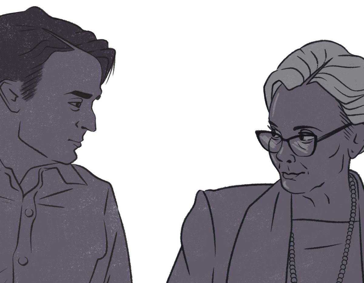 Should I finish this #romangerri WIP in colour or greyscale? #succession #fanart