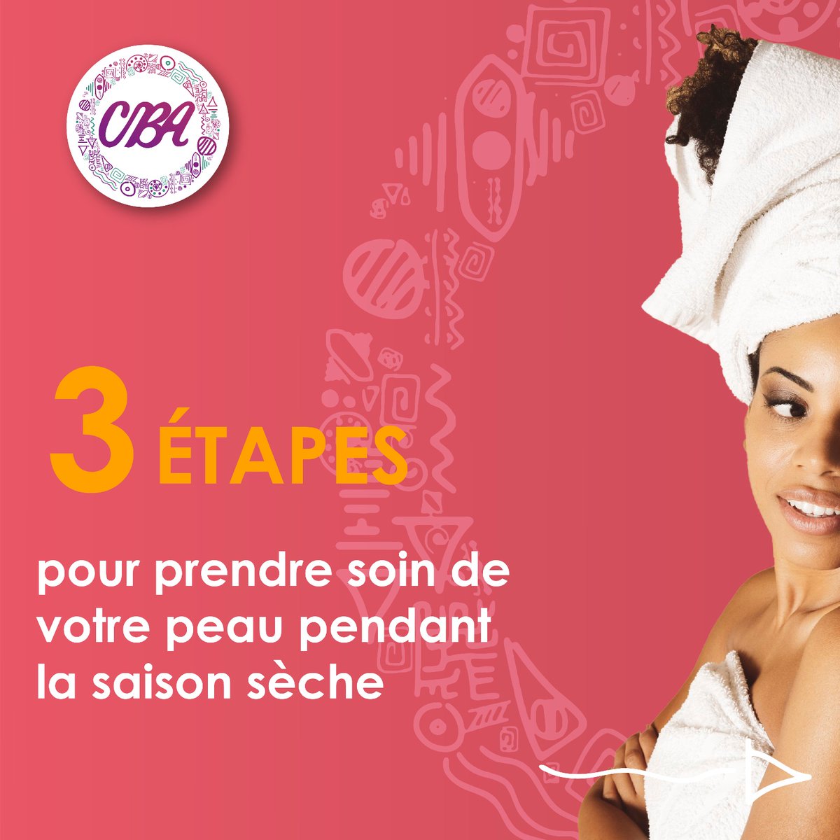 worldcba's tweet photo. 3 étapes pour prendre soin de votre peau pendant la saison sèche :  

Étape 1 : Hydrater régulièrement  
Étape 2 : Exfolier en douceur
Étape 3 : Protéger votre peau du soleil   

Vous pouvez trouver un spécialiste dans notre application https://t.co/5YaPaHwjdV
#SkinRoutine #Peau https://t.co/uDj78s9rPi