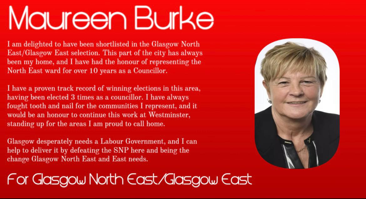 MaureenBurkeMP's tweet photo. Delighted to be standing for parliament to represent the community I live and work in. Let's make it a Labour gain! https://t.co/7exHuyrTZR