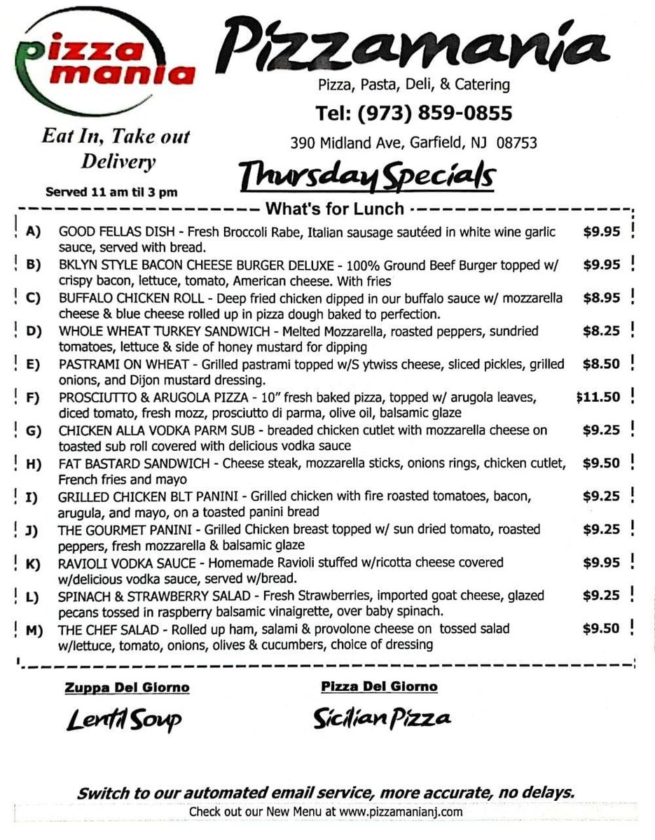 PizzaMania Garfield (@pizzamanianj) on Twitter photo 