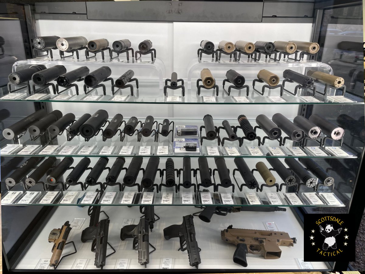 ScottsdaleTac's tweet photo. Suppressors and Silencers, check em out! Open today from 9 - 4
#scottsdaletactical #firearms #scottsdale #Arizona #gunshop #suppressors #silencers #pistols #cavecreek #carefree #fountainhills #dcranch https://t.co/SnwdgNtr9T