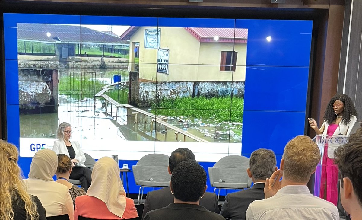 priya_cook's tweet photo. @theglobaltemi, @GPforEducation #youthleader shares her inspiring work to address #resilience and a just transition in Nigerian schools #climatesmarted @BrookingsInst https://t.co/GJyRT8FY4l