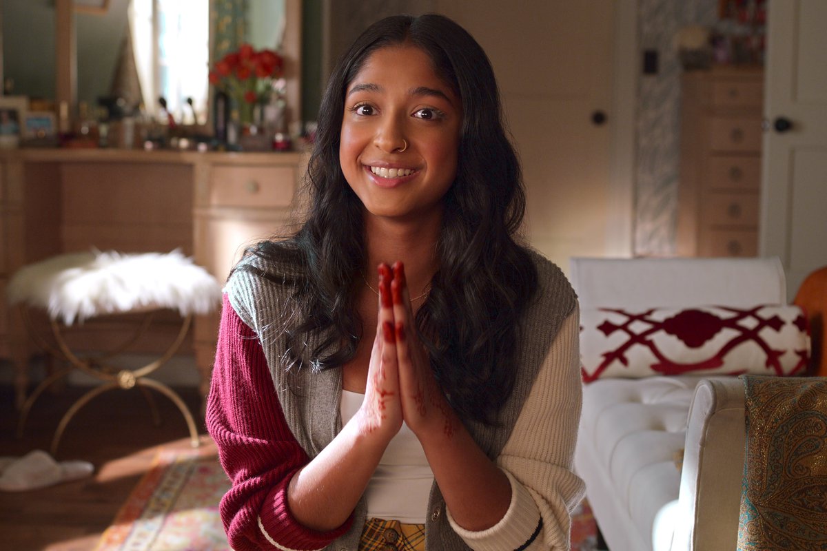 NetflixLAT's tweet photo. No estoy preparado para despedirme de Devi y su complicada vida adolescente. 😣 La temporada final de 'Yo nunca' llega el 8 de junio. ✨ https://t.co/DgYIAmIFgH
