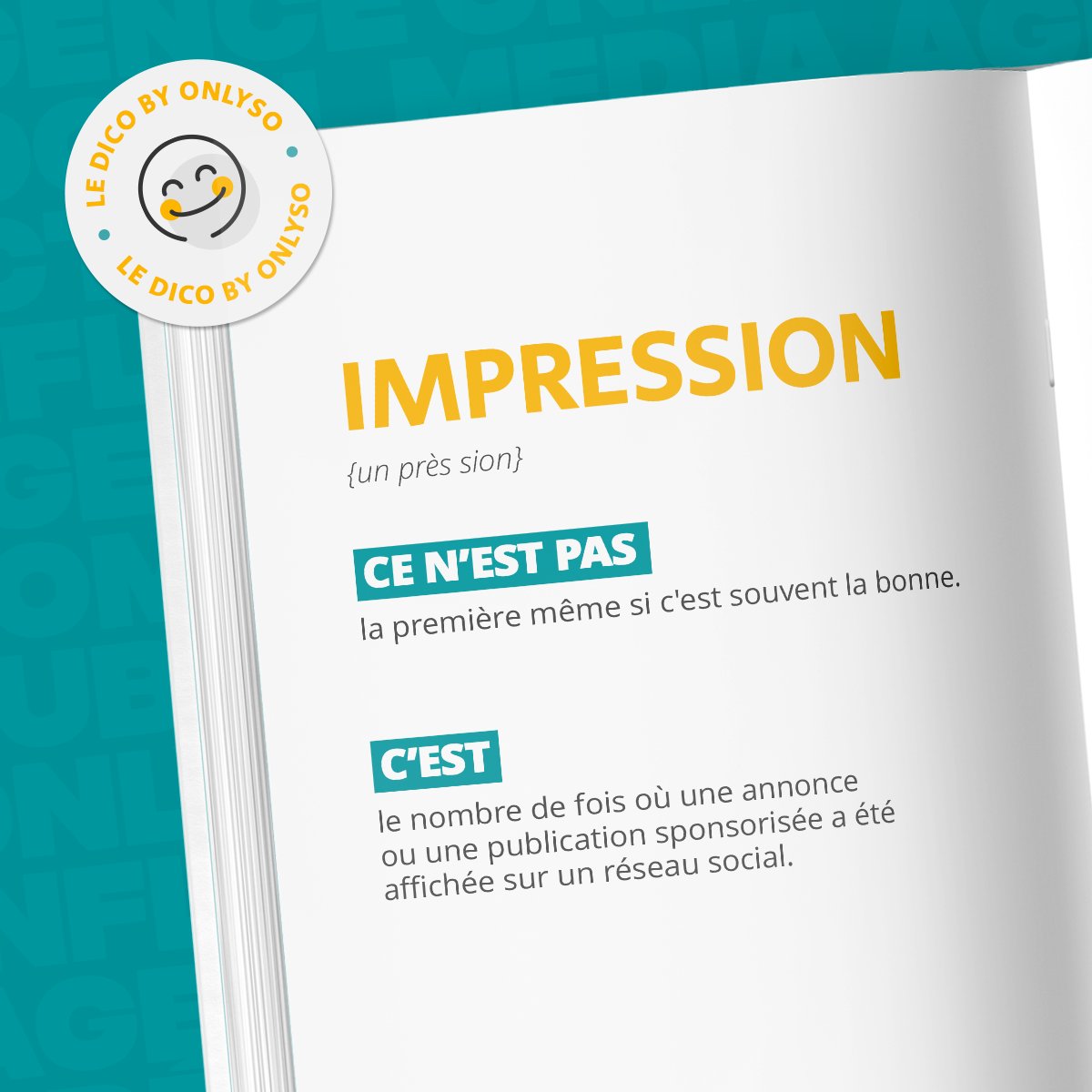 #Glossaire | Pour impressionner votre entourage, venez jeter un œil à notre glossaire #socialmedia 👀

Toutes nos définitions ici : bit.ly/OnlySo_glossai…
 
#impression #réseauxsociaux #communitymanagement