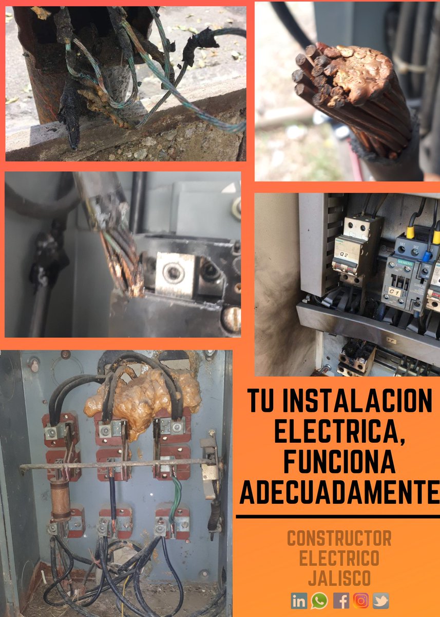 electricojalisc's tweet photo. Los sistemas eléctricos durante su vida útil presentaran en algún momento un tipo de falla, la reparación, mantenimiento y operación debe de ser realizado por personal capacitado y calificado. 👷♂️✅
#constructor_electrico
#matenimientoelectricojalisco
#electricista_jalisco https://t.co/kEbJqxQBtg