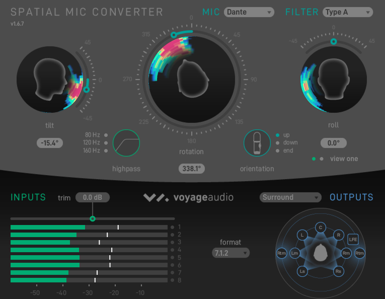 VoyageAudio's tweet photo. Today at the #NAMMSHOW we are excited to show a big visualization update to the Spatial Mic Converter plugin that will improve your workflow. Stop by our NAMM booth or schedule a demo to see these powerful new features! https://t.co/QZy2pEipsL