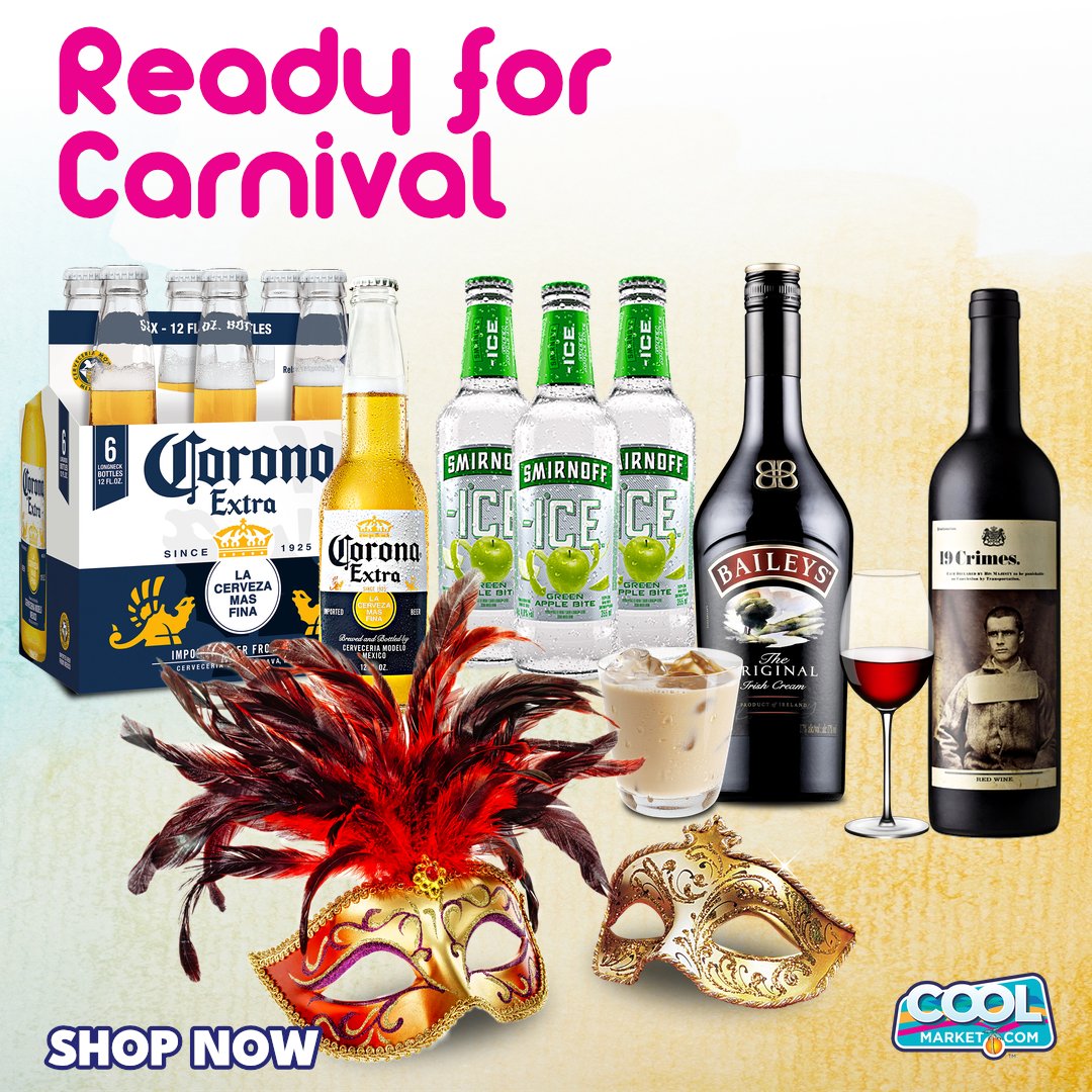 Carnival season in Jamaica is heating up, and CoolMarket has got you covered with the perfect selection of refreshing alcoholic drinks! 🍹🎉🌴🎭  🚚💳 Shop now and let's get the carnival spirit flowing!🎉 coolmarket.com/groceries/the-… #onlineshopping #jamaica