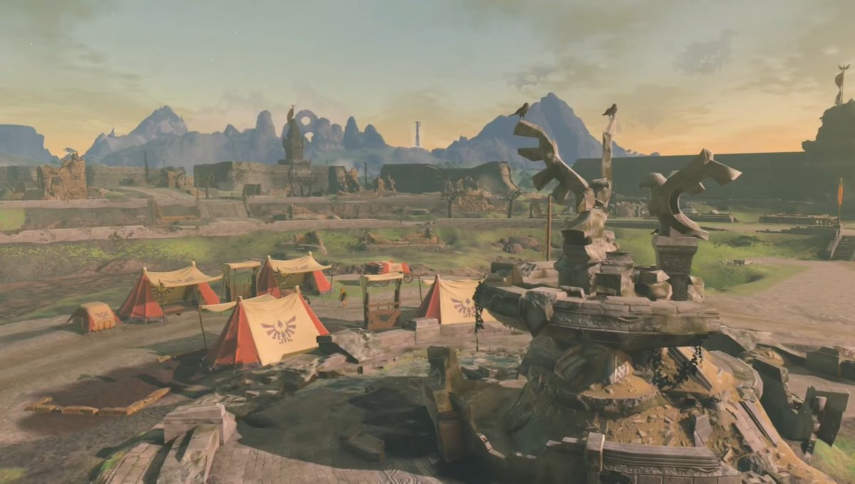 Talidactyl's tweet photo. Little castletown trying so hard to rebuild I'm crying...the tears of the kingdom are all from me. #TearsoftheKingdom #LegendofZelda #castletown https://t.co/k1ngqtkC9D