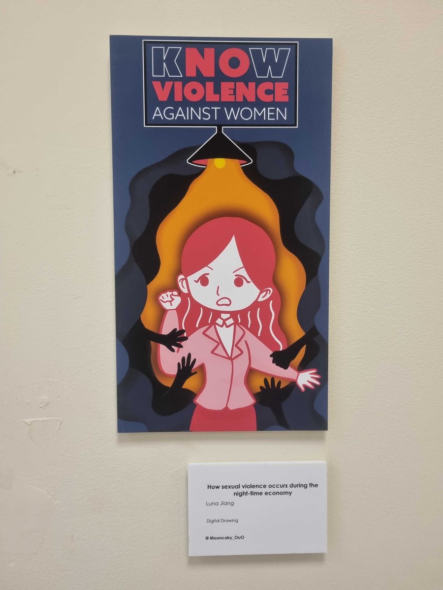 KnowViolenceAW's tweet photo. #TBT to our art exhibition with @AngliaRuskin! Did you catch us on the news? 
 
Our pop-up shop showcased the work of fourteen ARU Illustration students and their artistic depictions of violence against women. https://t.co/ceC8ZucVkq