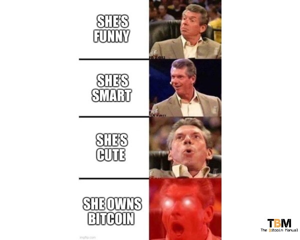CoinMarketCap's tweet photo. She owns #Bitcoin 
She's the one! 

#themcryptofeels https://t.co/pfKLsAV9ms