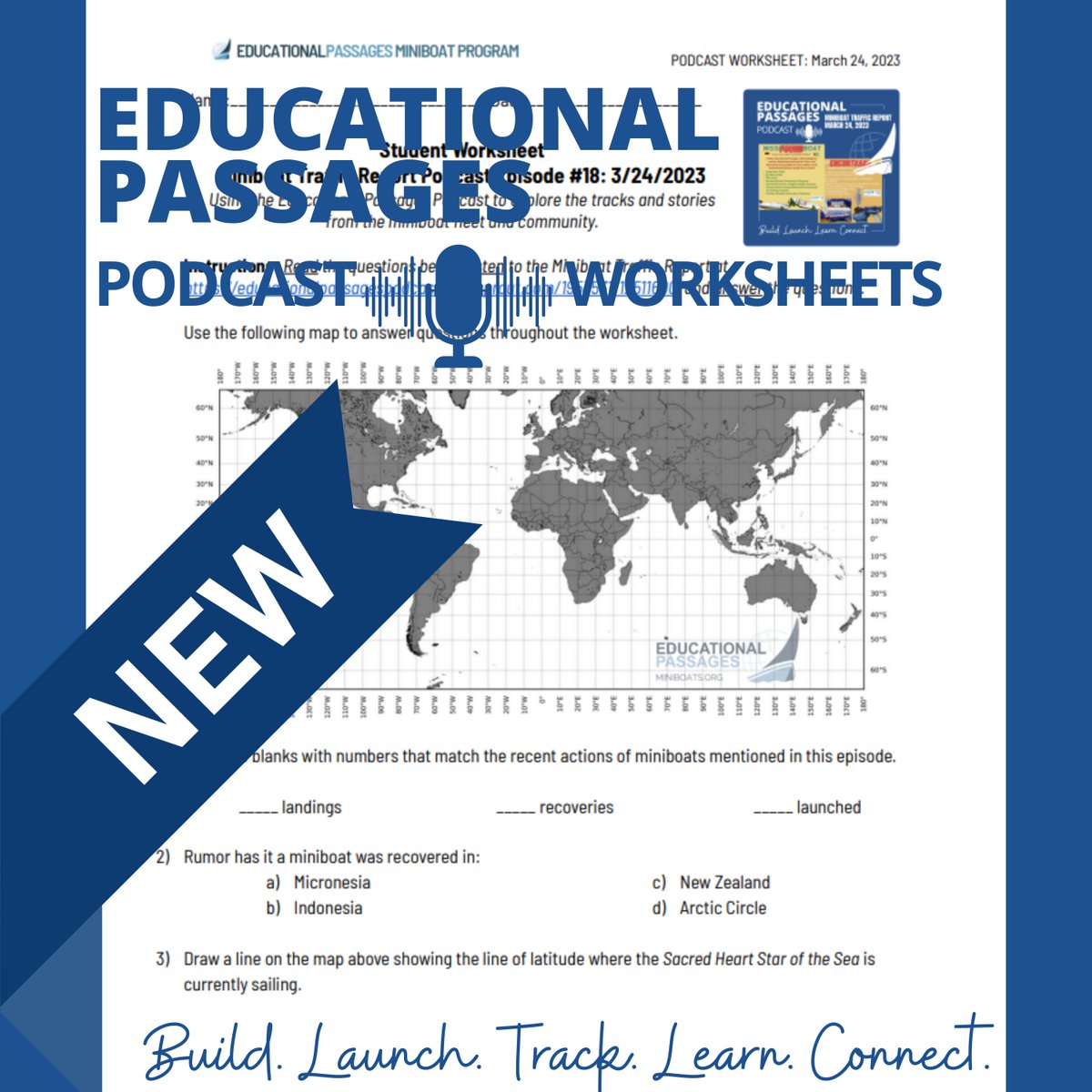 miniboats's tweet photo. Catch up on #miniboat adventures w/Mar 24 Miniboat Traffic Report #podcast: https://t.co/PpOF0JAUUW
Interested in testing our NEW Student Worksheets? Let us know! They are designed to encourage collaboration and understanding of how we are all connected by our #oneocean. https://t.co/eHt5XWoKnV