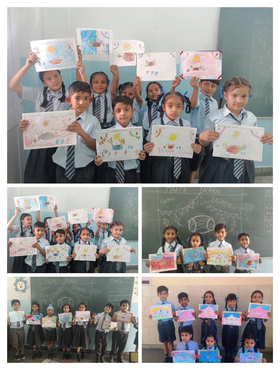 Little Champs exhibited their talent through beautiful drawings on Baisakhi  in the school. God bless you.