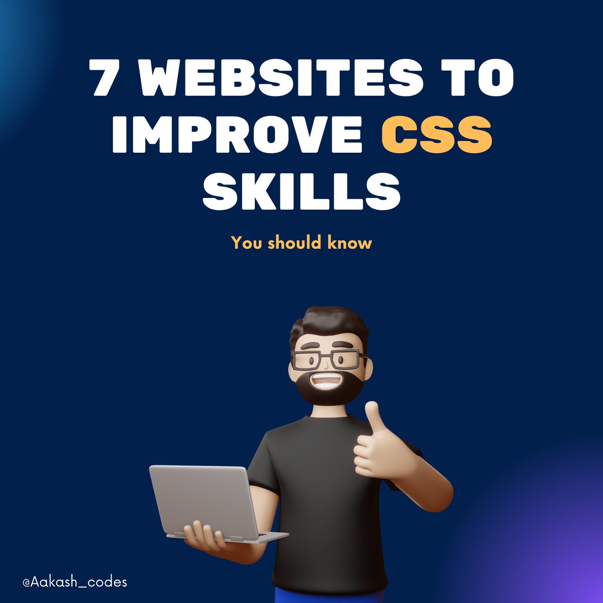 Aakash_codes's tweet photo. Top 7 incredible websites for improving CSS skills.

From beginning to advance, cut your learning time in half with these sites:

A Thread 🧵⇩ https://t.co/G3mdrSQwLC