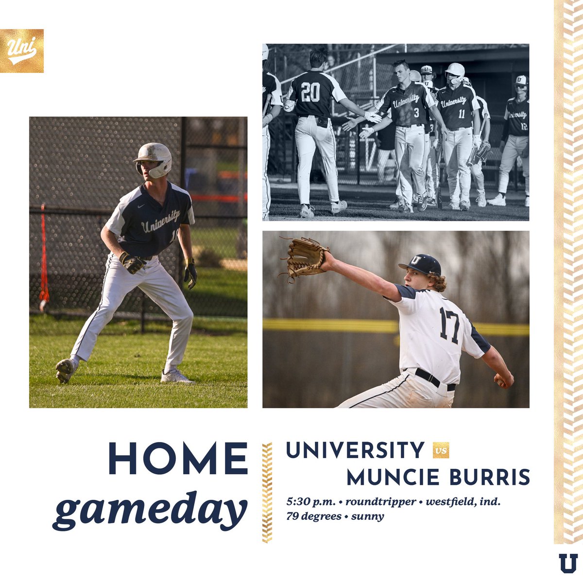 🚨GAMEDAY ALERT🚨 It’s our home opener as we kick off @PAAC_Athletics play vs Muncie Burris‼️ ⏰ 5:30 PM 📍 @RoundTripperAca 79° ☀️ #TheU @PBRIndiana @IHSBCA @THEAkeemGlaspie @HomePlateBAI @JKR_Baseball @Richie_Hall