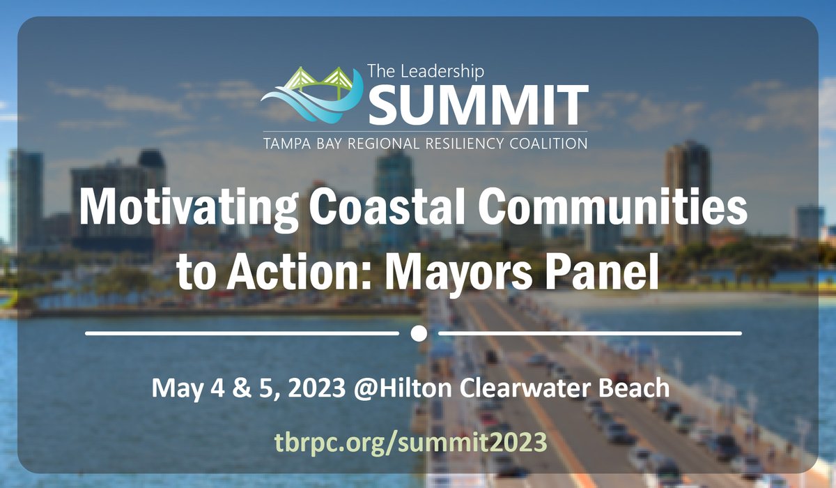 🌊 Flooding is predicted to worsen in Florida in the next 30 years 🌊 How can coastal communities prepare for more frequent, severe disasters and decrease negative economic impacts? 

Register now at events.tbrpc.org/sm23