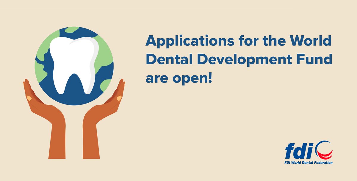 fdiworlddental's tweet photo. ๐ขFDI is now accepting applications for the World Dental Development Fund, supporting innovative #OralHealth initiatives worldwide๐. Check the eligibility requirements and apply by June 15th ๐ https://t.co/3RO2PGhg62 #WDDF https://t.co/HMKAzhgA04