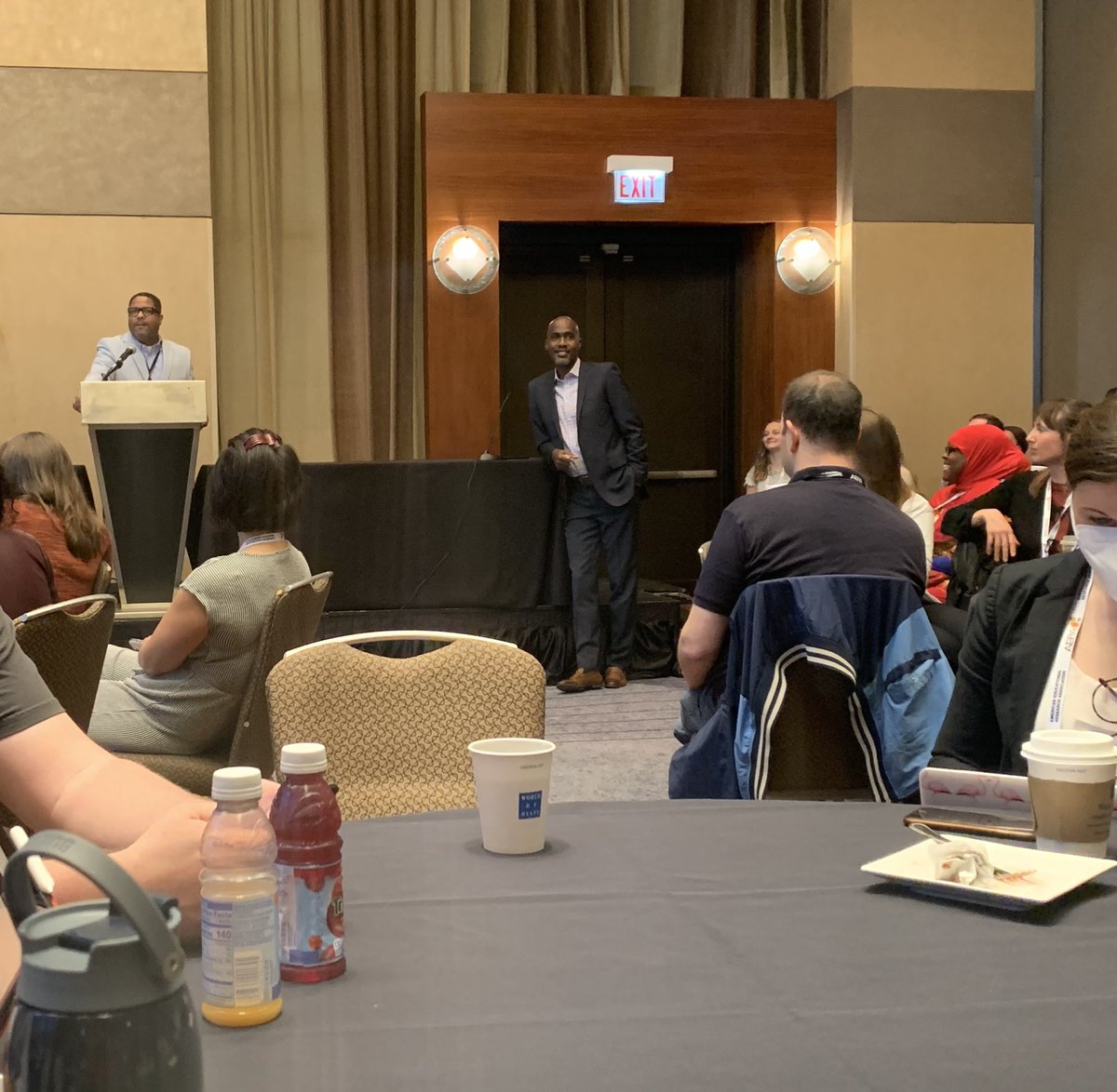 Major highlight at #AERA2023 so far was meeting @TyroneCHoward in a session for first time attendees. Thrilled for his session with additional Black Scholars who paved the way later on today! #BlackScholars