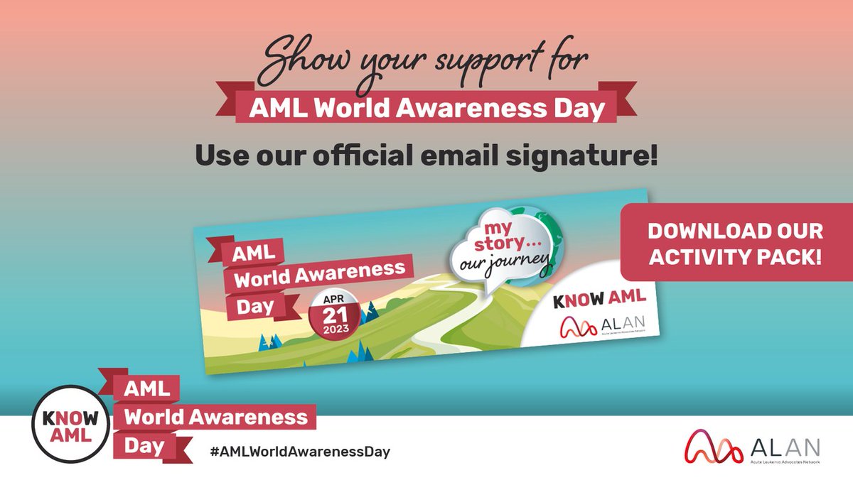 You can support #AMLWorldAwarenessDay!

Download the official email signature or share our posts to your social channels using #KnowAML.

loom.ly/jV1FzH4

#MyStoryOurJourney