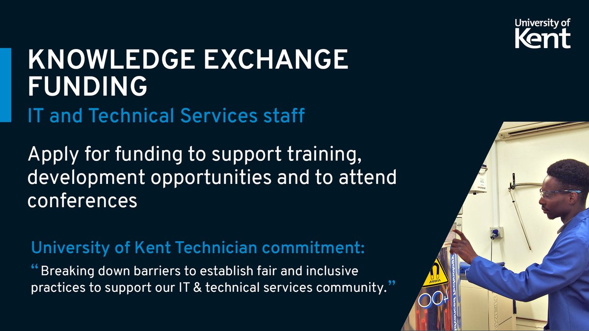 UniKentLibIT's tweet photo. Calling all @UniKent IT &amp; technical services staff! You can apply for funding to attend UK based external training &amp; conferences relevant to your role, team and career development. Find out more! https://t.co/ZXXO3ALM5O https://t.co/ncJb7PUFmk
