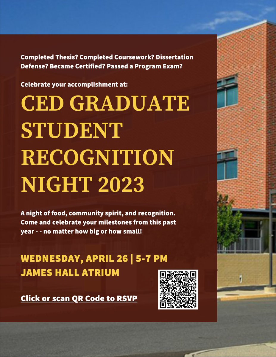 Rowan_ESL_BE_WL's tweet photo. Are you a grad student completing the ESL Cert or BE Endorsement coursework this year (summer 2022-spring 2023)? 🥳 We can't wait to celebrate you! 🥳This is the 1st such event, but we hope to offer it annually. Use the link or QR code to RSVP! https://t.co/bzMkIKFUwS https://t.co/18Z8ZVqUhA