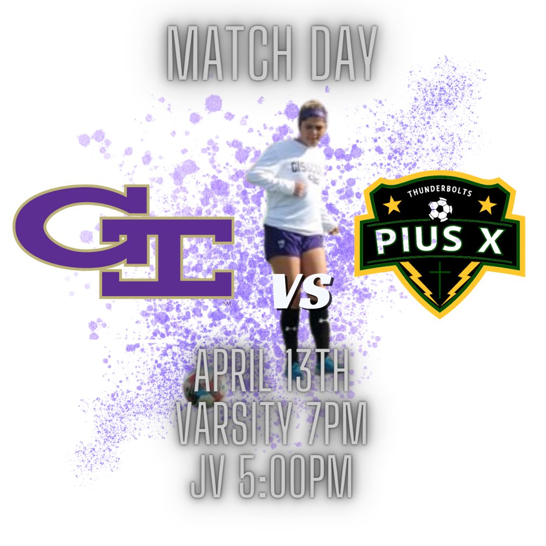 GIGirlsSoccer1's tweet image. 🚨MATCH DAY🚨
🆚Lincoln Pius X
⏰JV @ 5:00PM, Varsity @ 7:00PM
📍 Grand Island, NE
🏟️ Memorial Stadium🌴
#GANAS #GOGI #nepreps