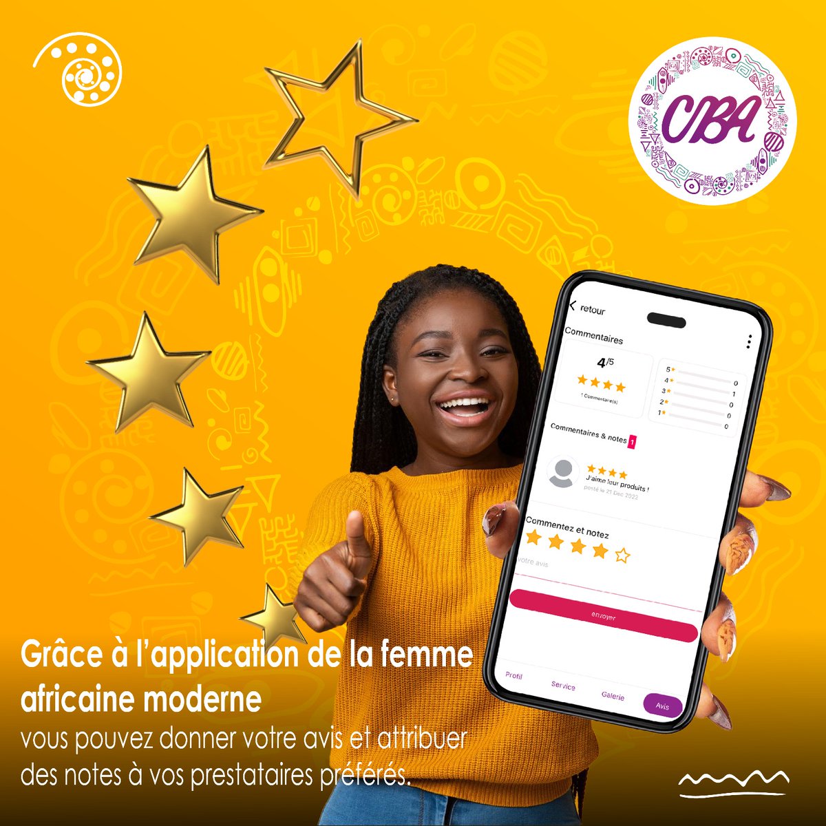 worldcba's tweet photo. Grâce à l'application CBA World vous pouvez donner votre avis et attribuer des notes à vos prestataires préférés, ce qui vous permettra de les trouver facilement en cas de besoin.  
L’appli est disponible sur iOS et Android. 

Cliquez sur ce lien https://t.co/5YaPaHvLon https://t.co/3qR8agRghT