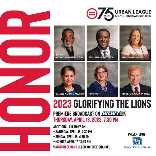 @ULGSO will be honoring <a href="/SteveHightower1/">Steve Hightower</a> and 5 other local leaders at the #2023 29th Annual #GlorifyingtheLions Awards, premiering on <a href="/WLWT/">WLWT</a> 4/13/23 at 7:30PM.  The show will also be available to view @ youtube.com/@ulgso – for more info visit ow.ly/z1Cr50NFoGn
