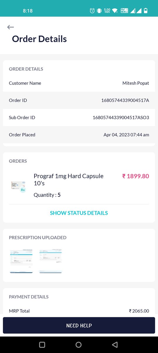 mits41241's tweet photo. Order id 16805744339004517ASO3LAST

It has been 10 days but no any update.. customer care not answering @NetMeds 

#pathetic #Services #netmeds https://t.co/8Nokp8ve6g