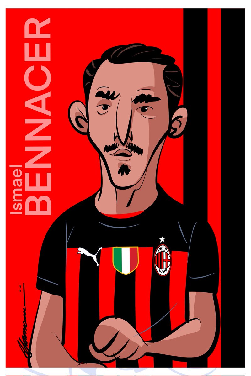 yamrotti's tweet photo. #forzamilan @IsmaelBennacer #acmilan #Rossoneri #drawing #fanart by me #cartoonfanart #football #uefachampionsleague #acmilanvsnapoli @acmilan https://t.co/RP2DNGA1sS