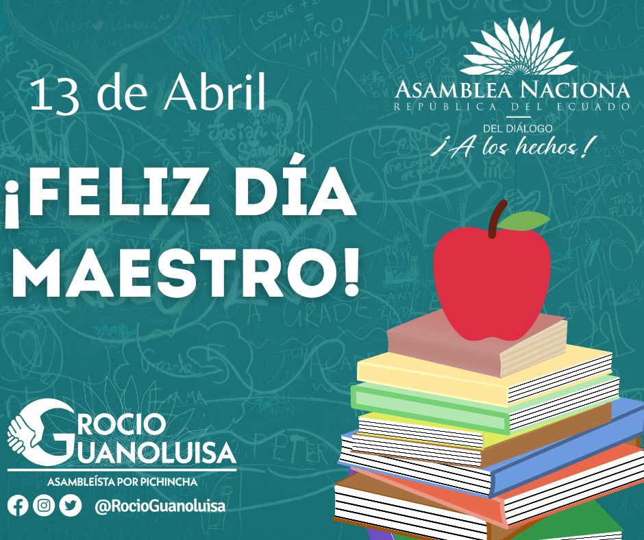 Hoy conmemoramos el #DíaDelMaestroEcuatoriano, como homenaje al escritor y educador #JuanMontalvo, quien nació el 13 de abril de 1832. 
Los maestros son indispensable para el desarrollo del país. Su dedicación y pasión por la educación son un ejemplo para todos nosotros.🇪🇨